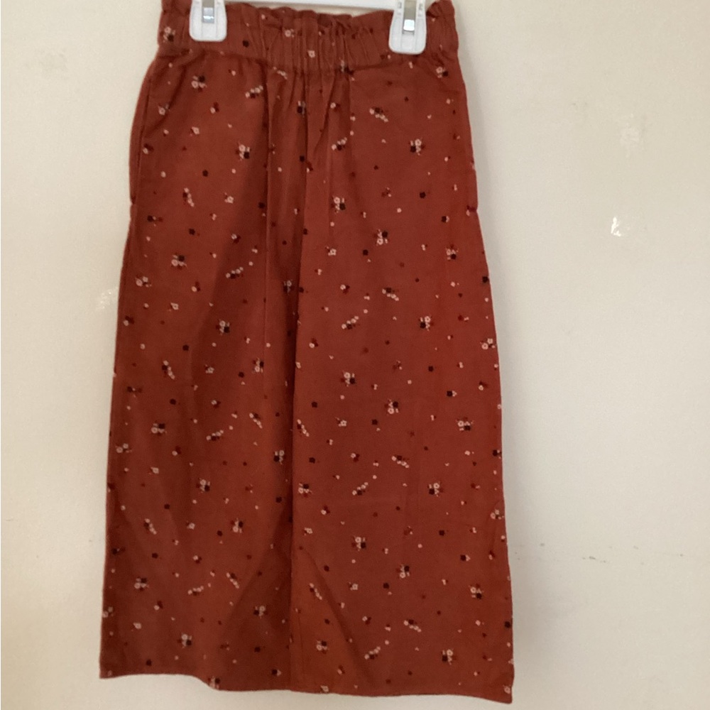 Primark Rust Brown Floral Elastic-Waist Girls' Skirt